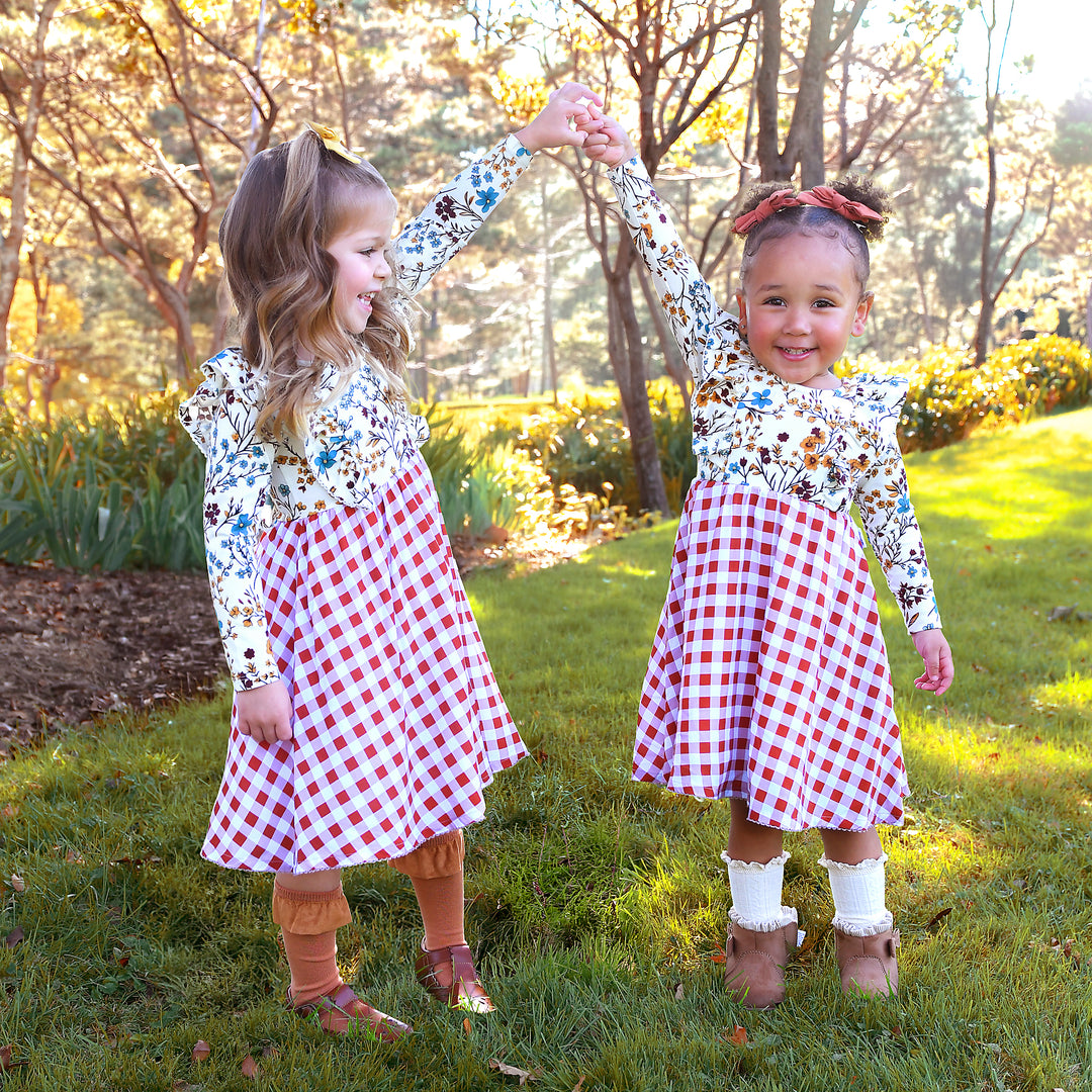 Maren RUFFLE LONG SLEEVE DRESS