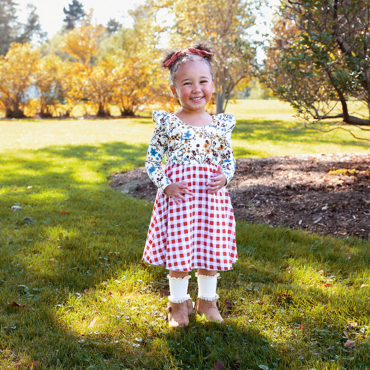 Maren RUFFLE LONG SLEEVE DRESS
