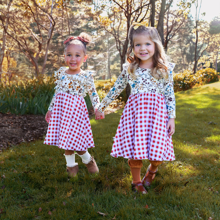 Maren RUFFLE LONG SLEEVE DRESS