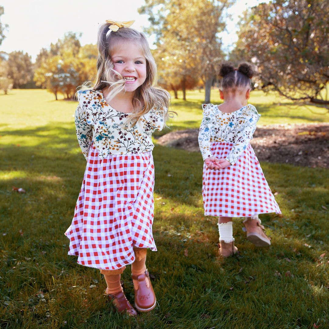 Maren RUFFLE LONG SLEEVE DRESS
