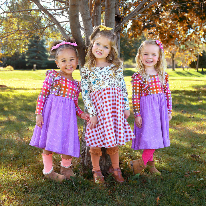 Peyton RUFFLE LONG SLEEVE DRESS