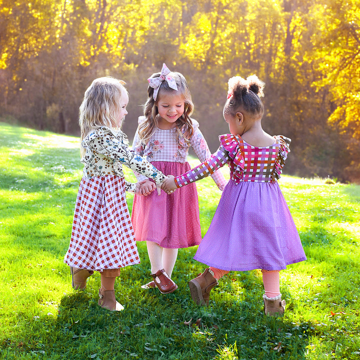 Peyton RUFFLE LONG SLEEVE DRESS