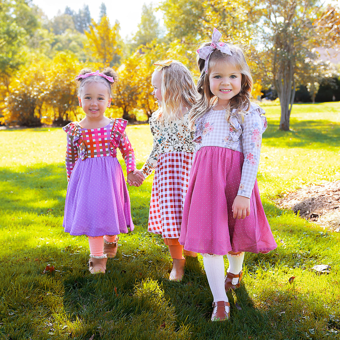 Callie RUFFLE LONG SLEEVE DRESS