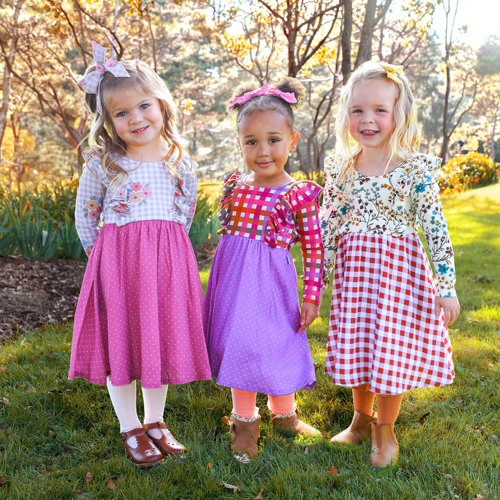 Callie RUFFLE LONG SLEEVE DRESS