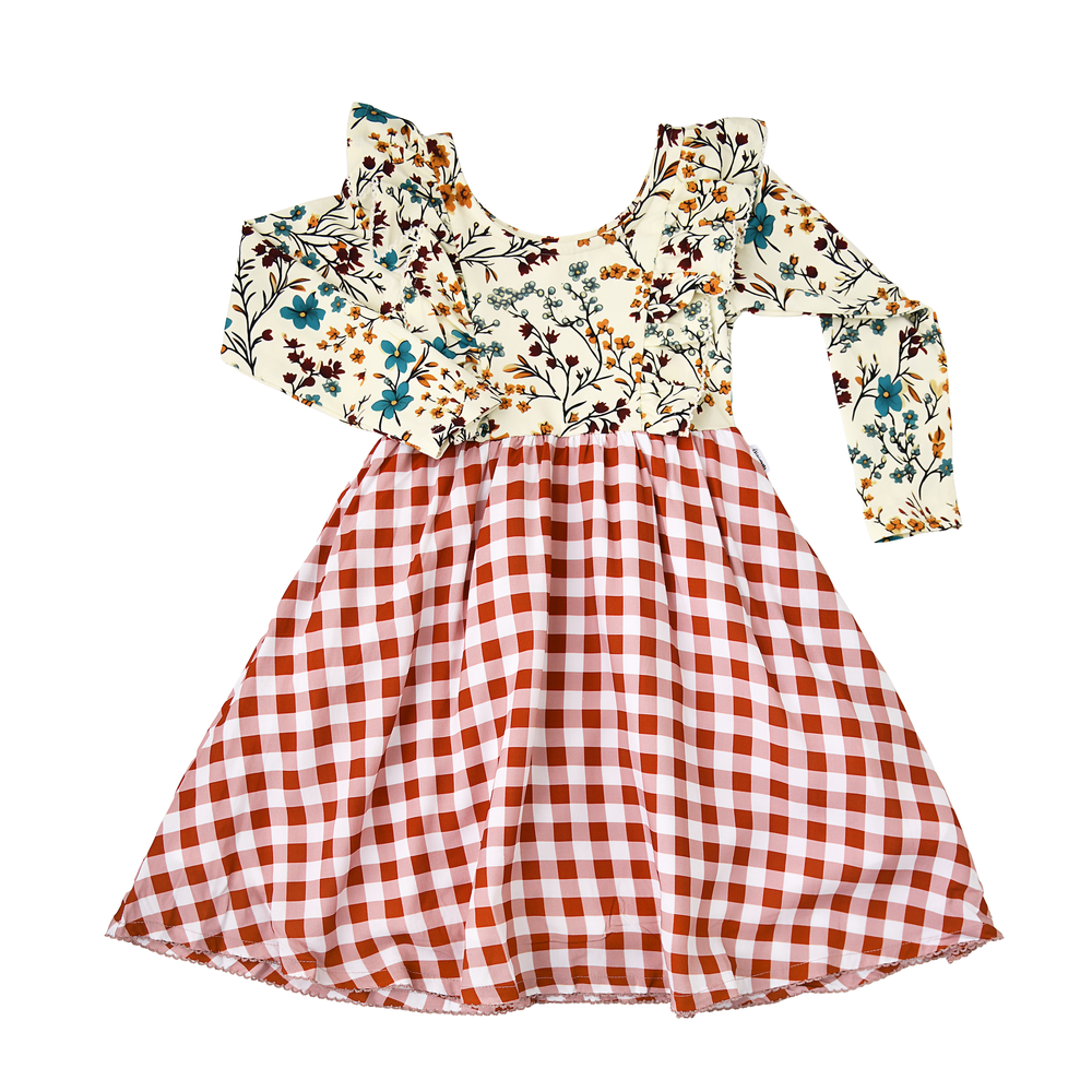 Maren RUFFLE LONG SLEEVE DRESS - Gigi and Max