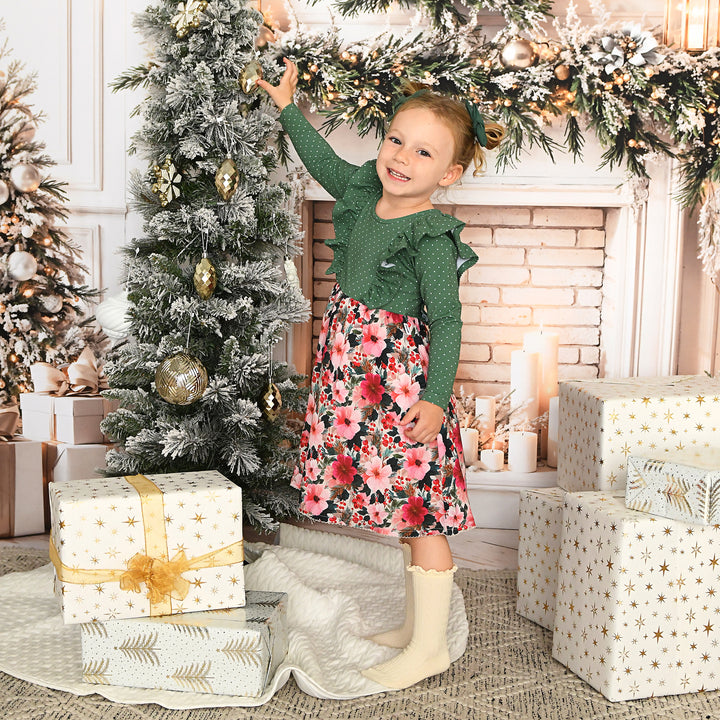 Mary RUFFLE LONG SLEEVE DRESS - Gigi and Max