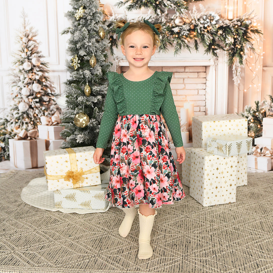 Mary RUFFLE LONG SLEEVE DRESS - Gigi and Max