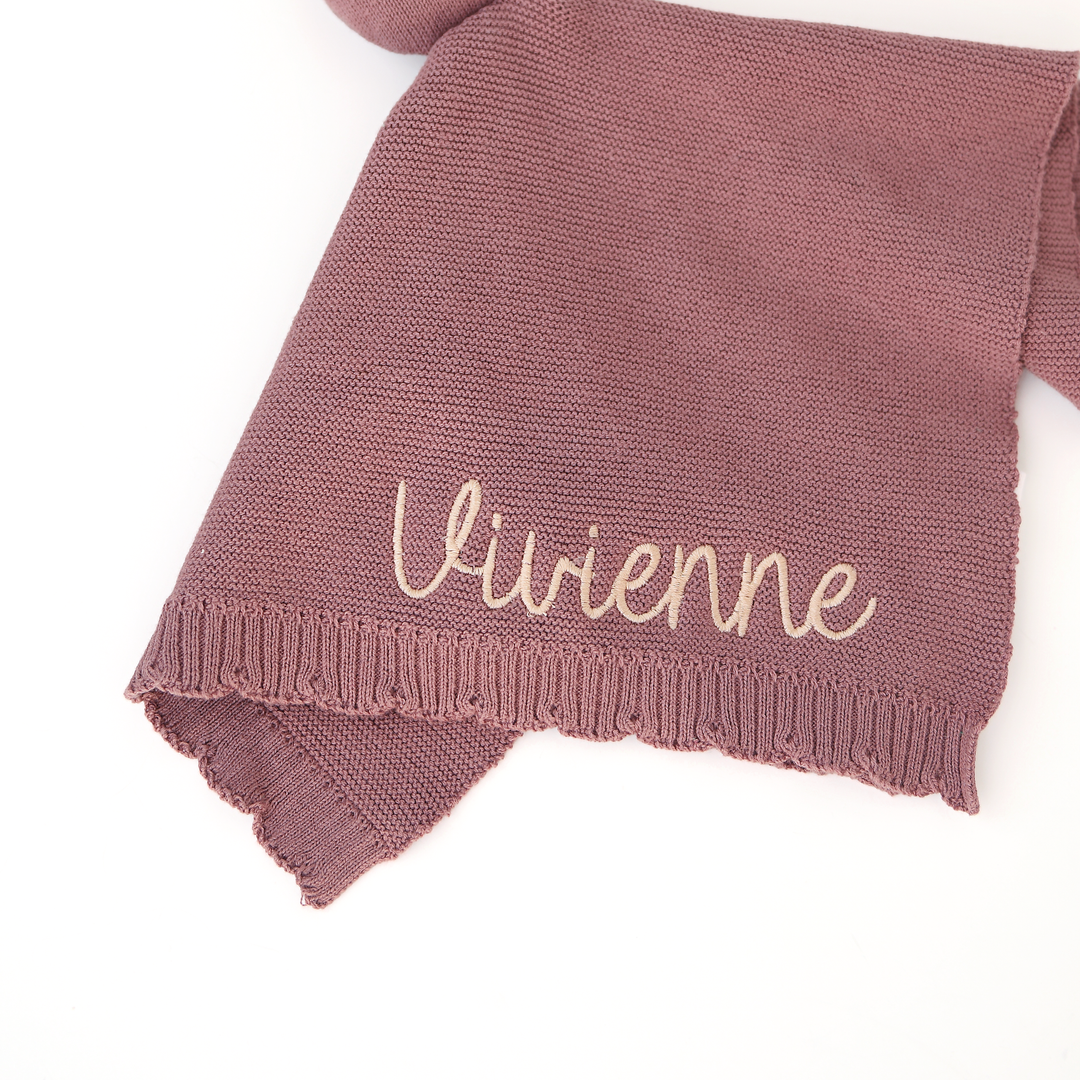 Mauve KNIT BUNNY LOVEY