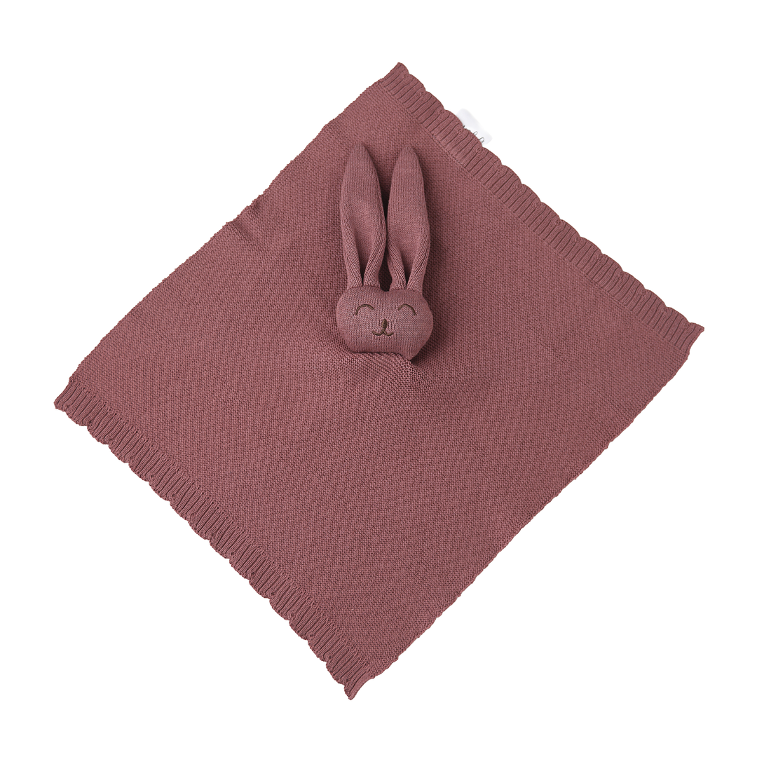Mauve KNIT BUNNY LOVEY - Gigi and Max