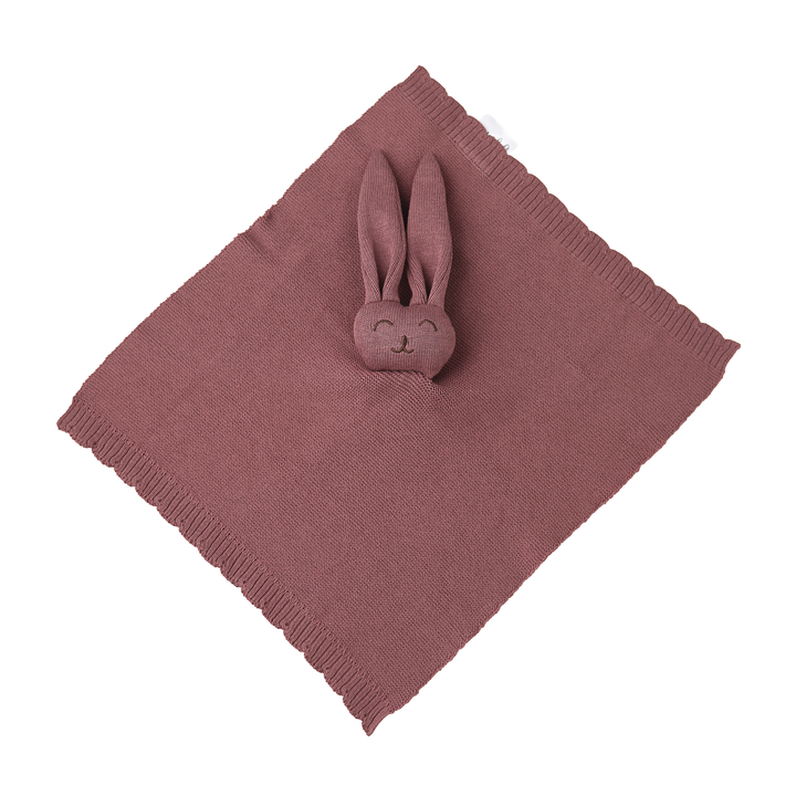 Mauve KNIT BUNNY LOVEY - Gigi and Max