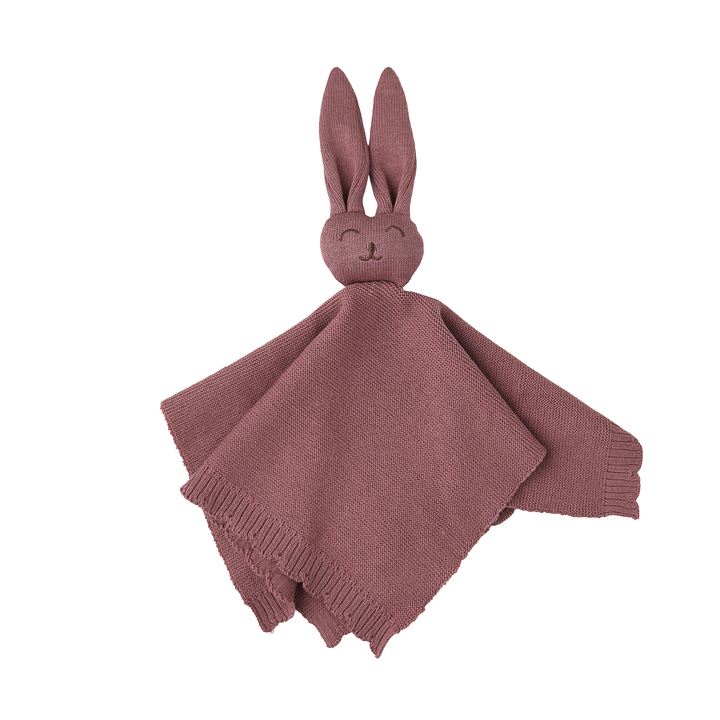 Mauve KNIT BUNNY LOVEY - Gigi and Max