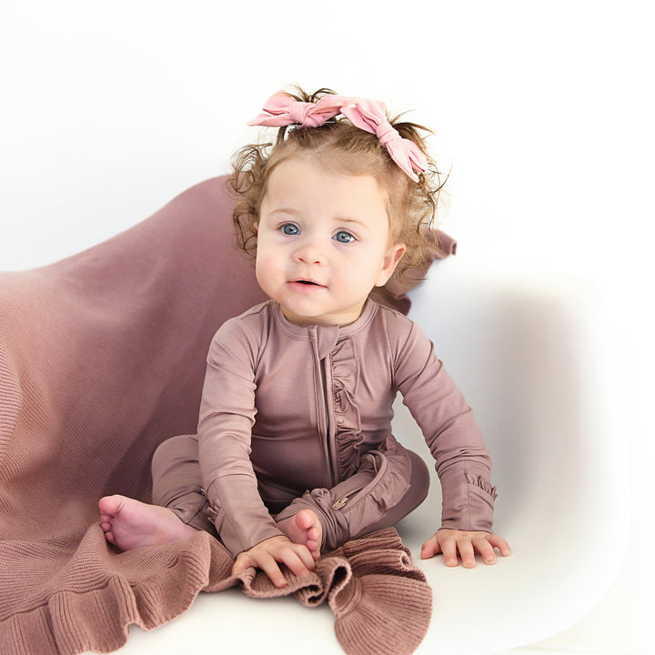 Mauve RUFFLE ZIP - Gigi and Max