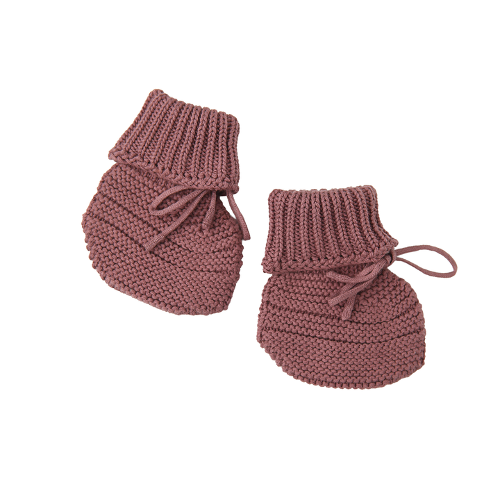 Mauve KNIT BOOTIES - Gigi and Max