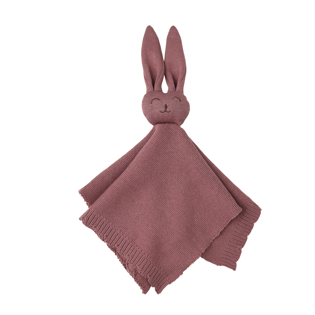 Mauve KNIT BUNNY LOVEY - Gigi and Max