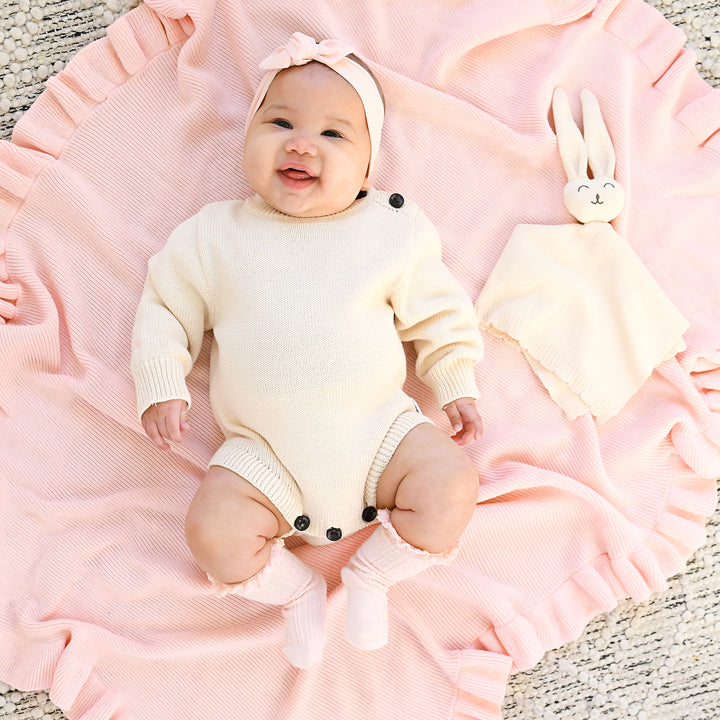Oatmeal KNIT BUNNY LOVEY - Gigi and Max