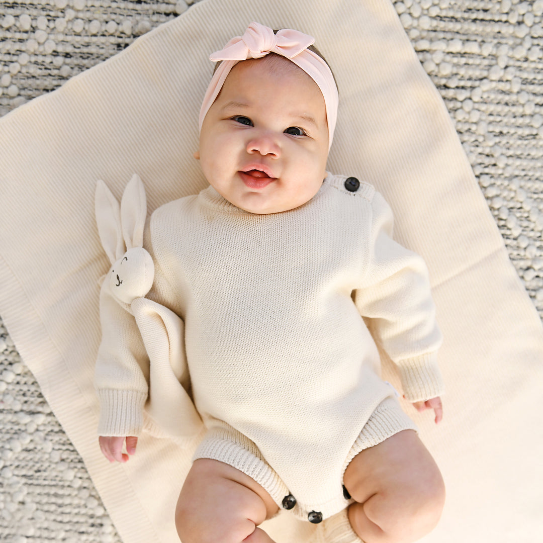 Oatmeal KNIT BLANKET - Gigi and Max