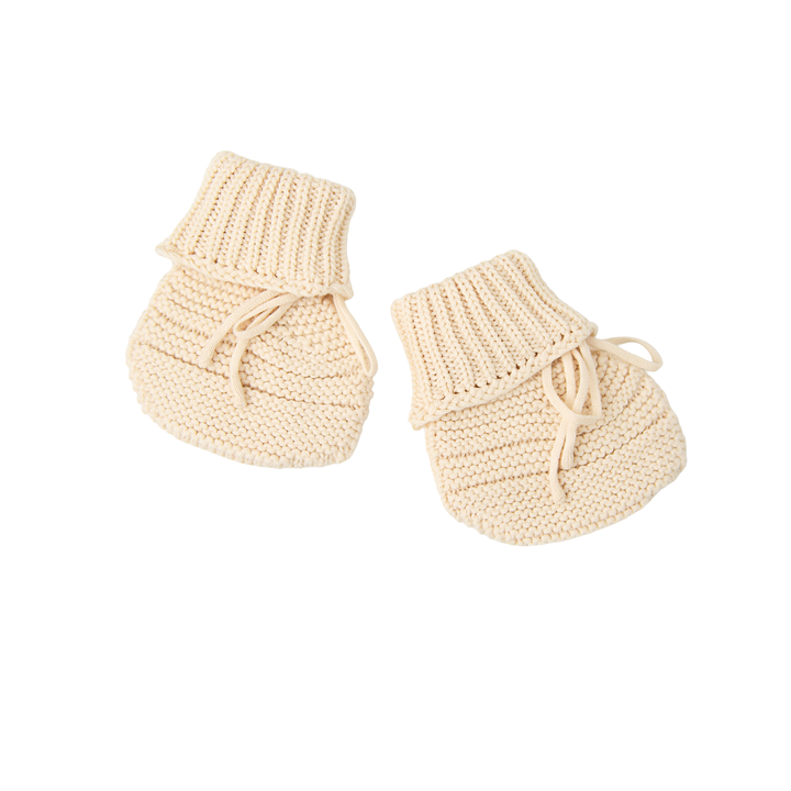 Oatmeal KNIT BOOTIES - Gigi and Max