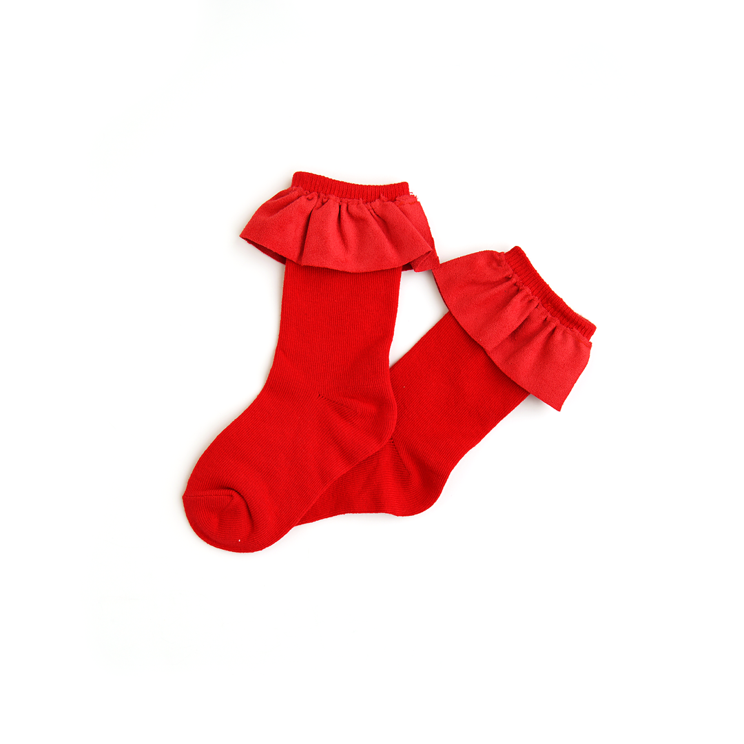 Red RUFFLE SOCKS - Gigi and Max