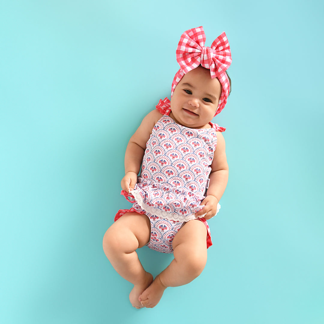 Red Gingham HEADWRAP - Gigi and Max