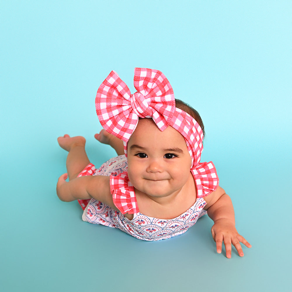 Red Gingham HEADWRAP - Gigi and Max