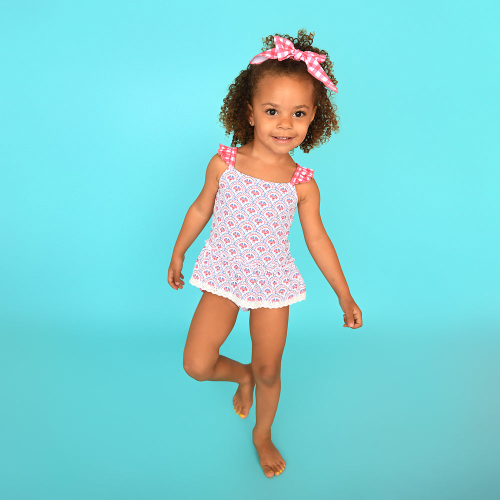 Red Gingham CLIP BOW - Gigi and Max