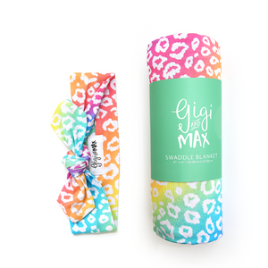 Summer Leopard SWADDLE - Gigi and Max