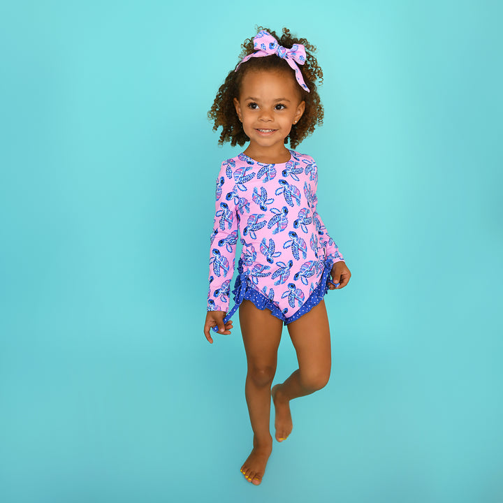 Waverly LONG SLEEVE RASH GUARD SWIMSUIT - Gigi and Max