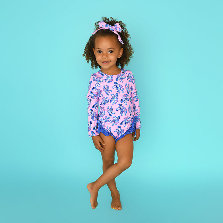 Waverly LONG SLEEVE RASH GUARD SWIMSUIT - Gigi and Max