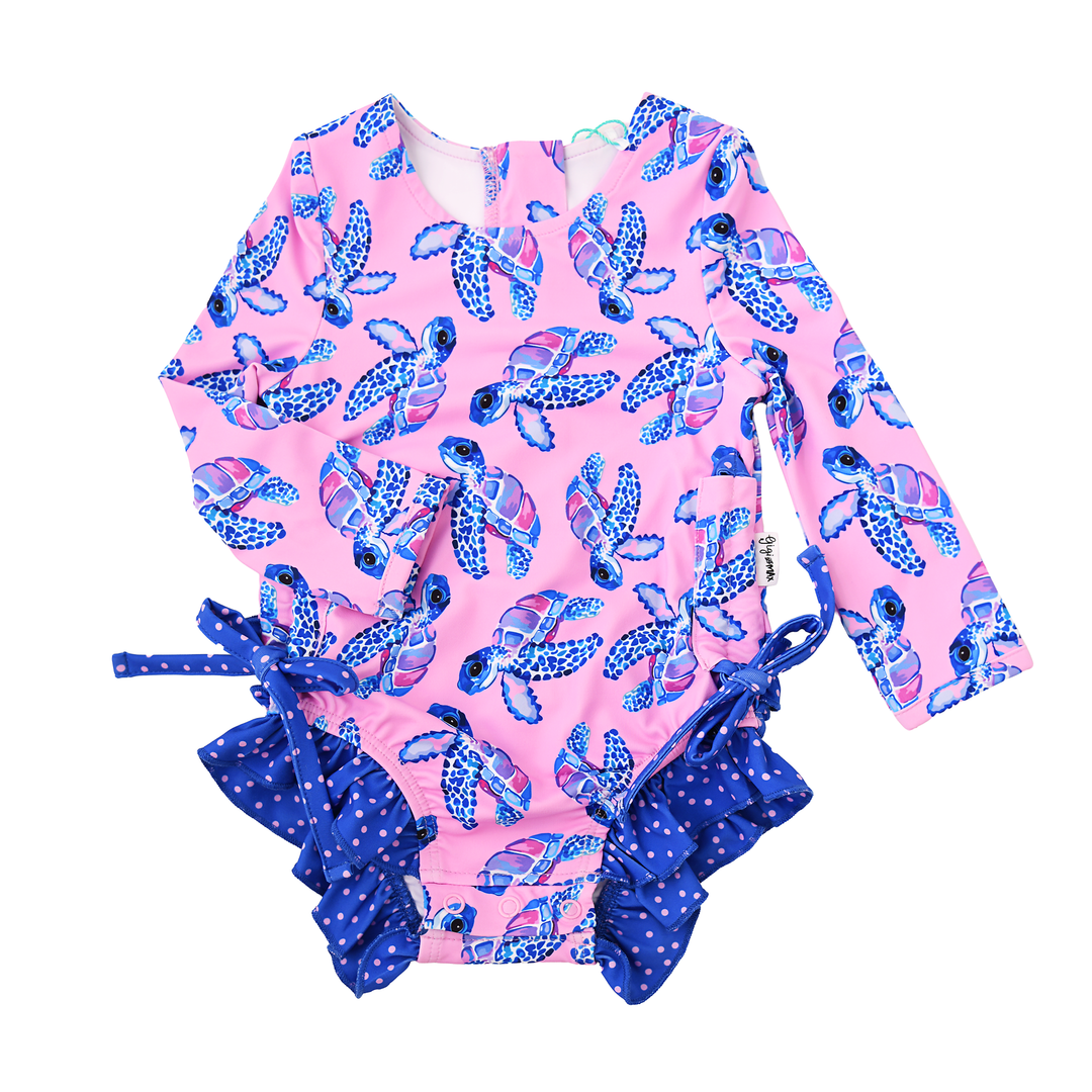 Waverly LONG SLEEVE RASH GUARD SWIMSUIT - Gigi and Max