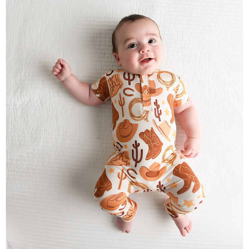 Gigi and Max Steamboat Willie Zip Romper