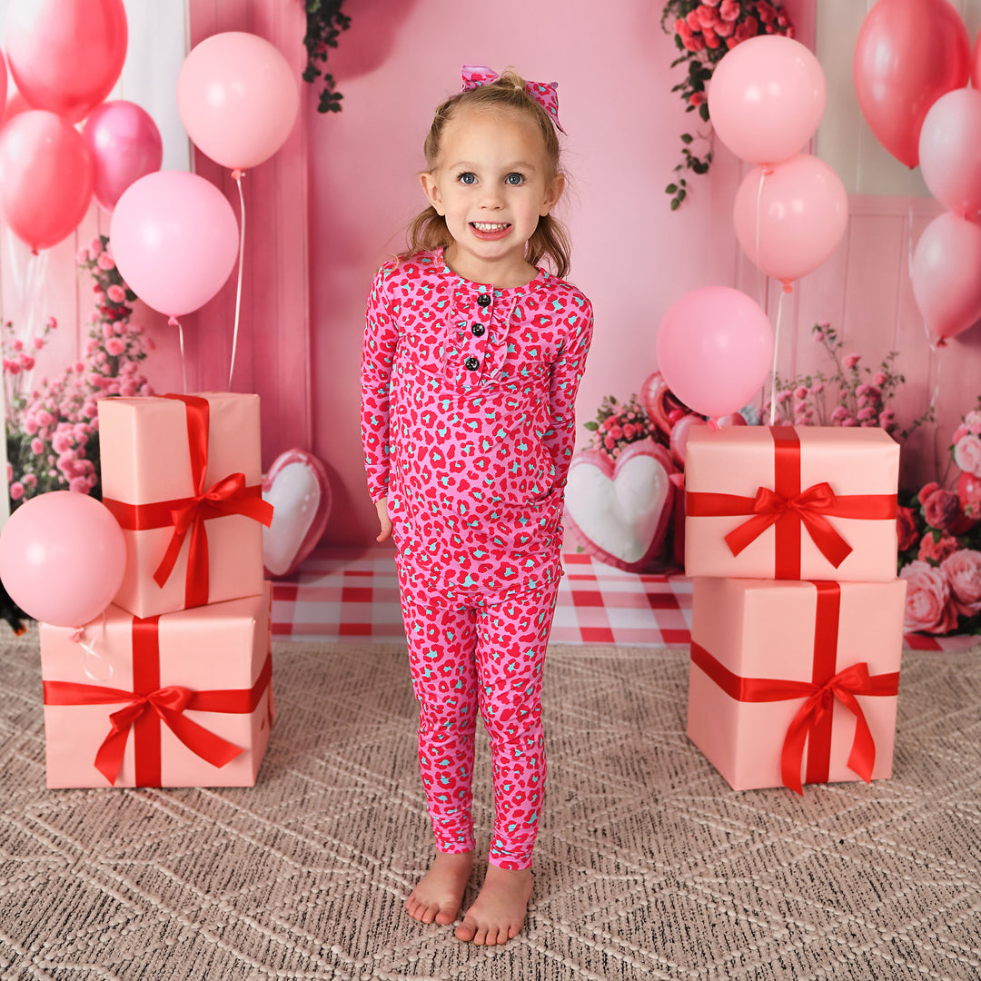 Zuri Leopard RUFFLE TWO PIECE