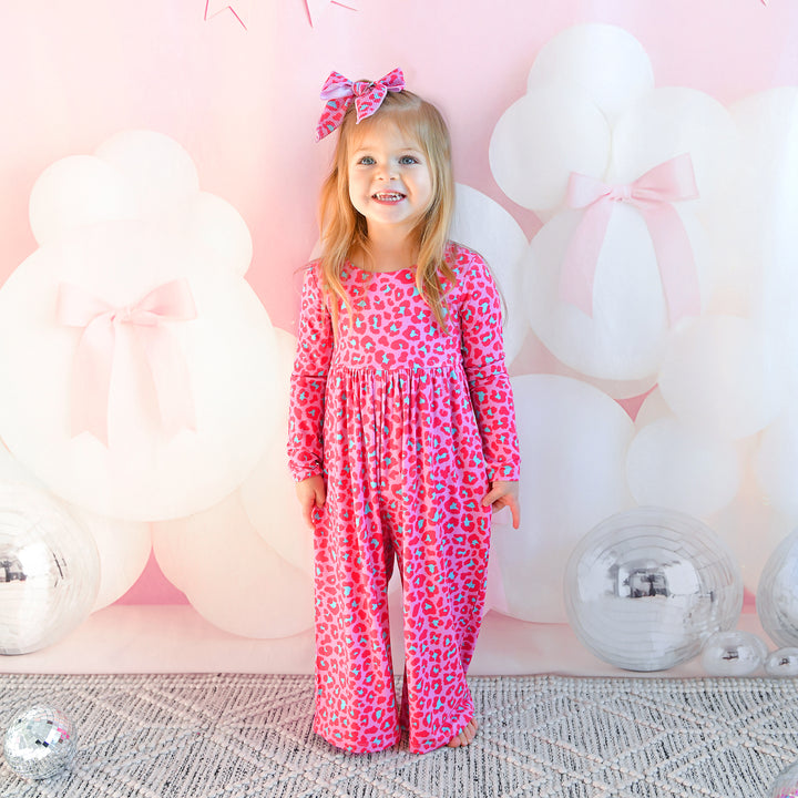 Zuri Leopard WIDE LEG ROMPER