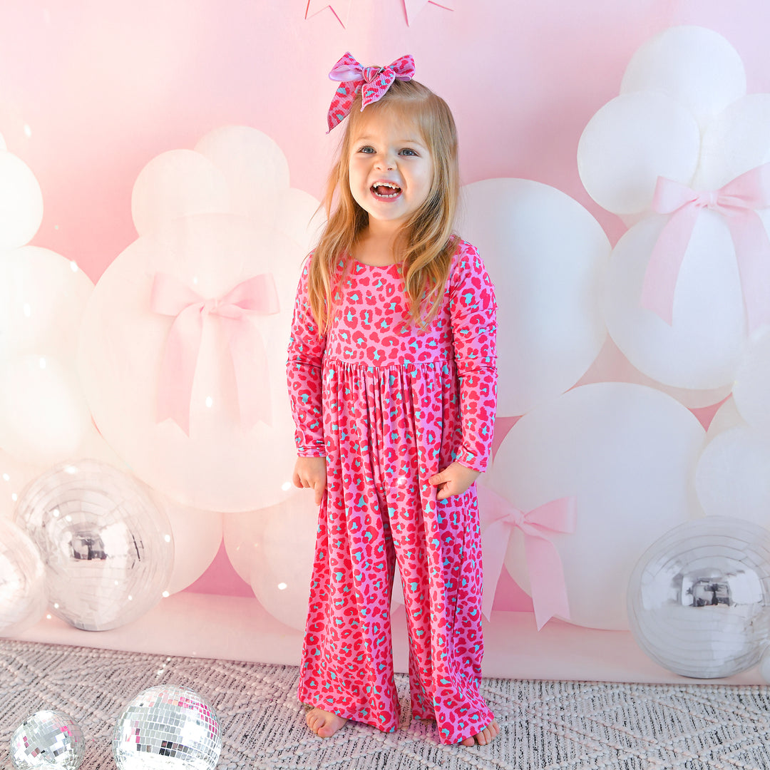 Zuri Leopard WIDE LEG ROMPER