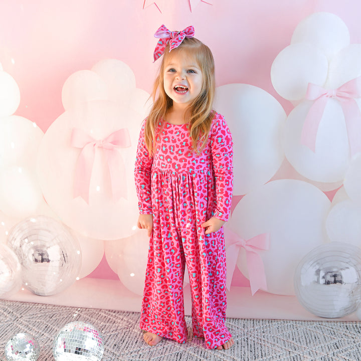 Zuri Leopard WIDE LEG ROMPER