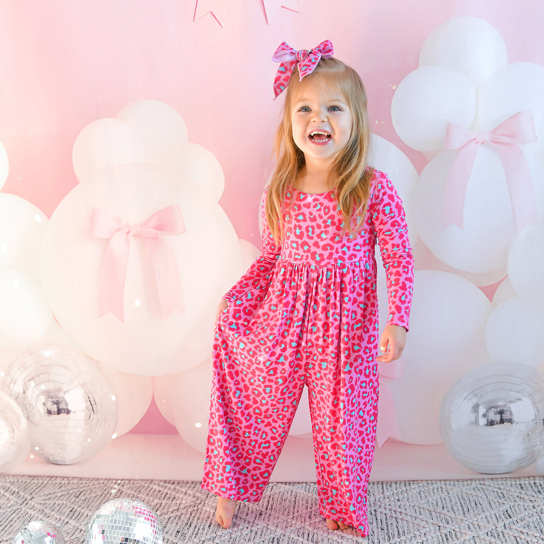 Zuri Leopard WIDE LEG ROMPER