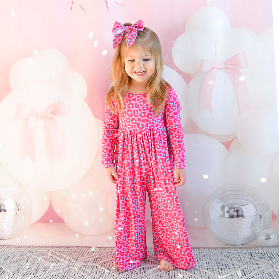 Zuri Leopard WIDE LEG ROMPER