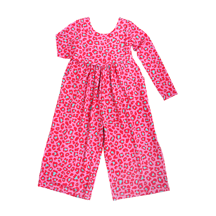 Zuri Leopard WIDE LEG ROMPER