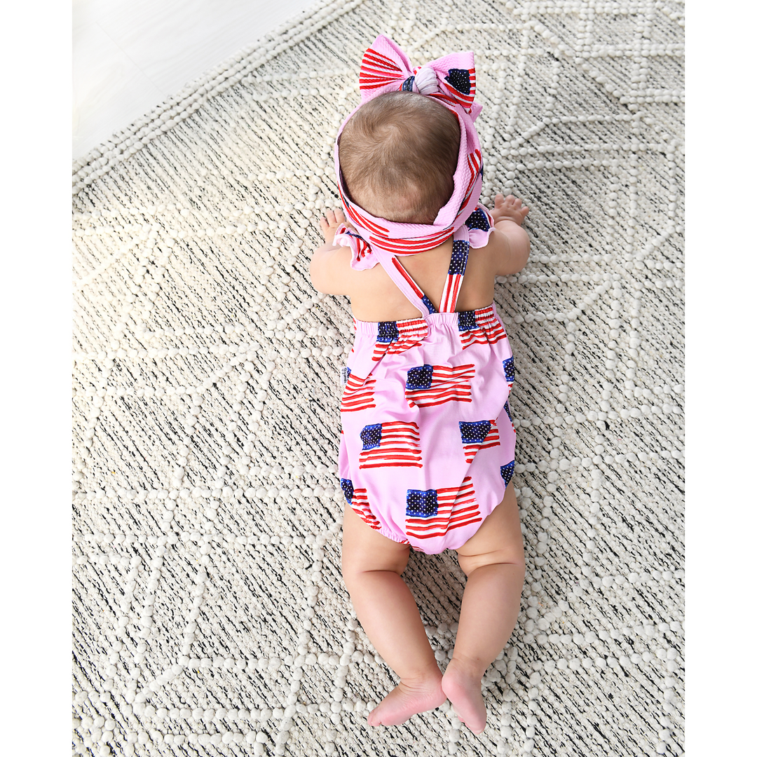 Betty Pink Flag HEADWRAP - Gigi and Max