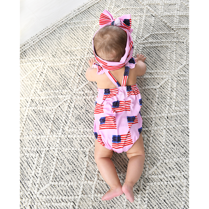 Betty Pink Flag HEADWRAP - Gigi and Max