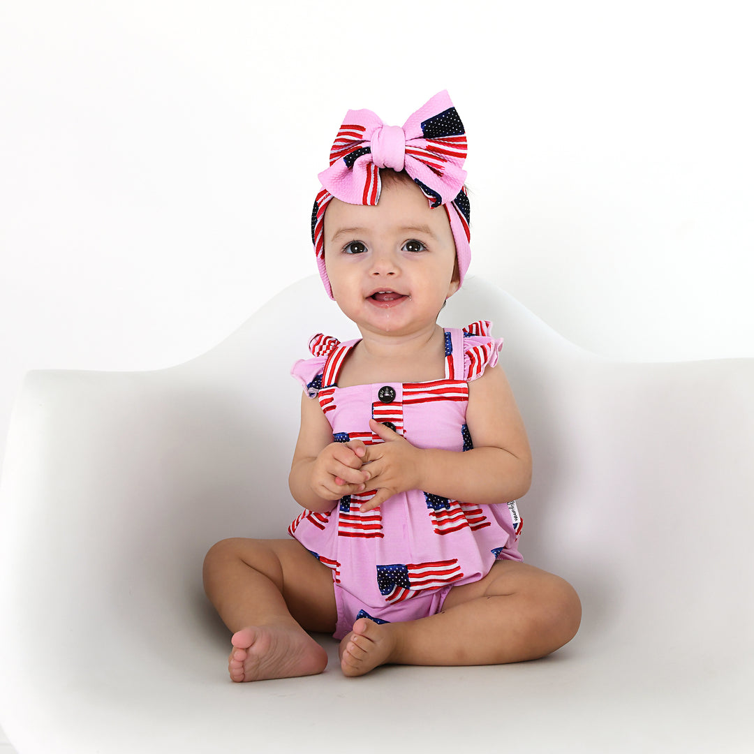 Betty Pink Flag HEADWRAP - Gigi and Max