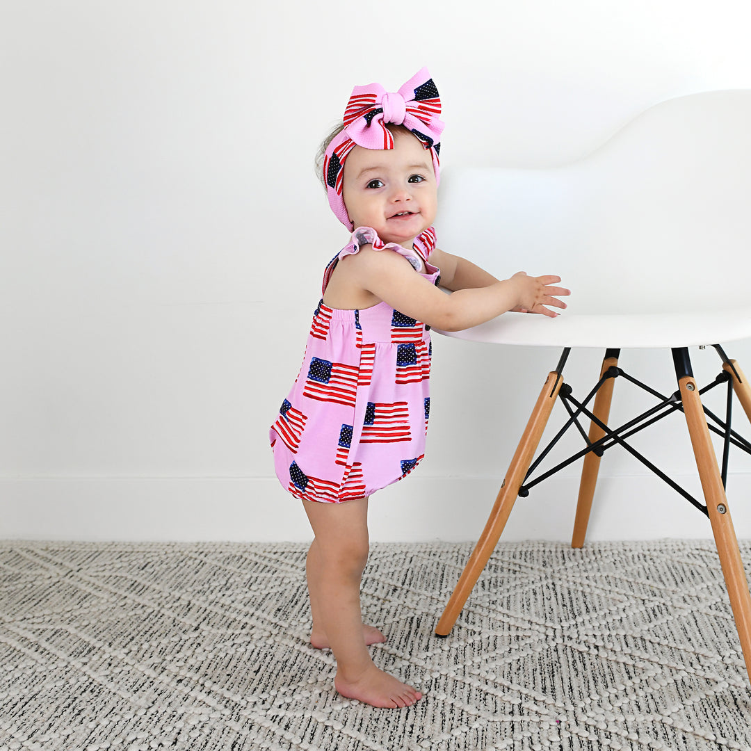 Betty Pink Flag HEADWRAP - Gigi and Max