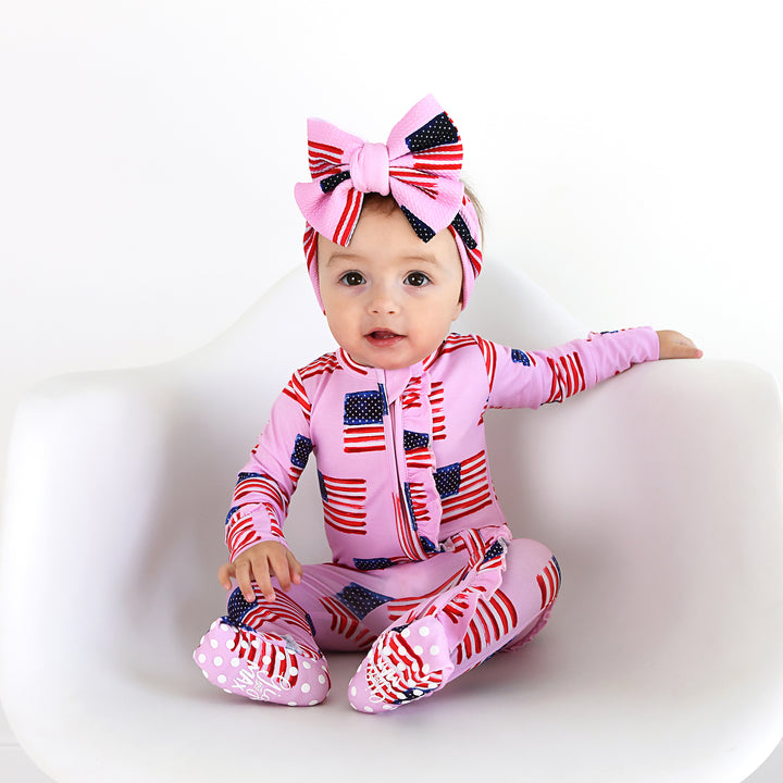 Betty Pink Flag HEADWRAP