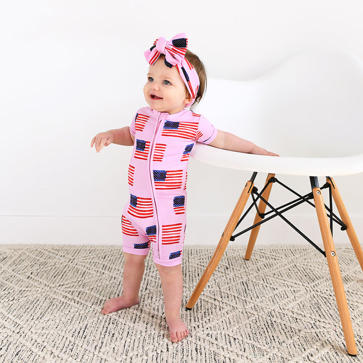 Betty Pink Flag HEADWRAP - Gigi and Max