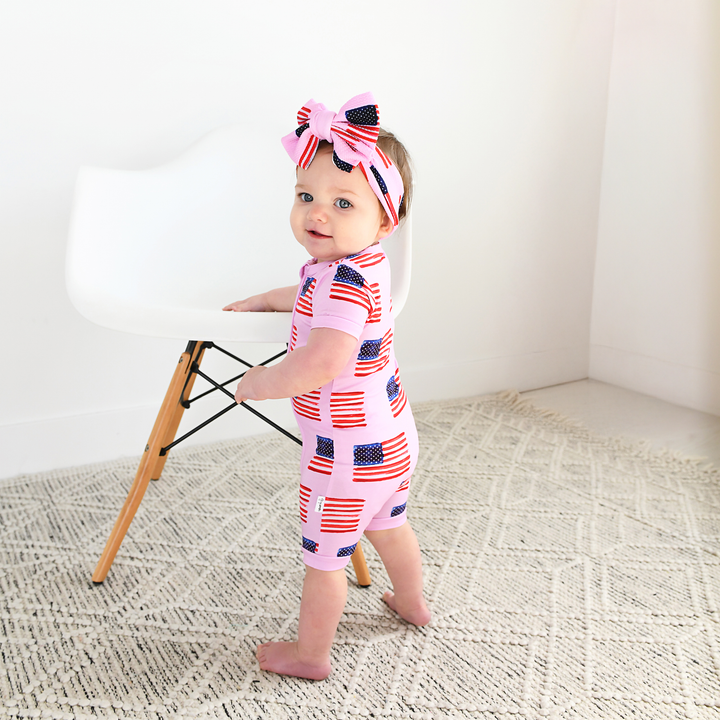 Betty Pink Flag HEADWRAP - Gigi and Max