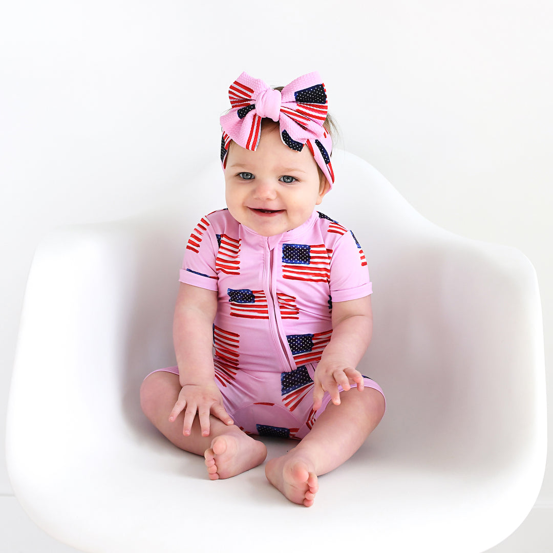 Betty Pink Flag HEADWRAP - Gigi and Max