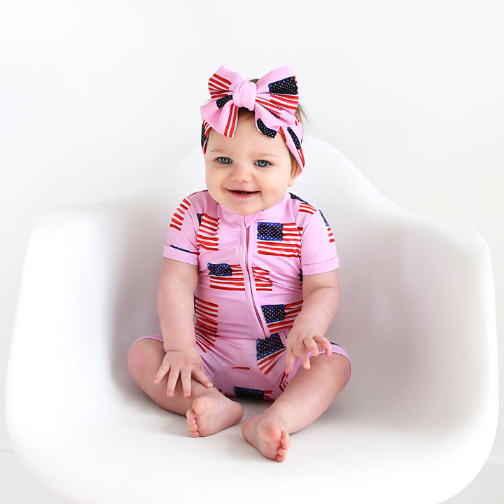 Betty Pink Flag HEADWRAP - Gigi and Max