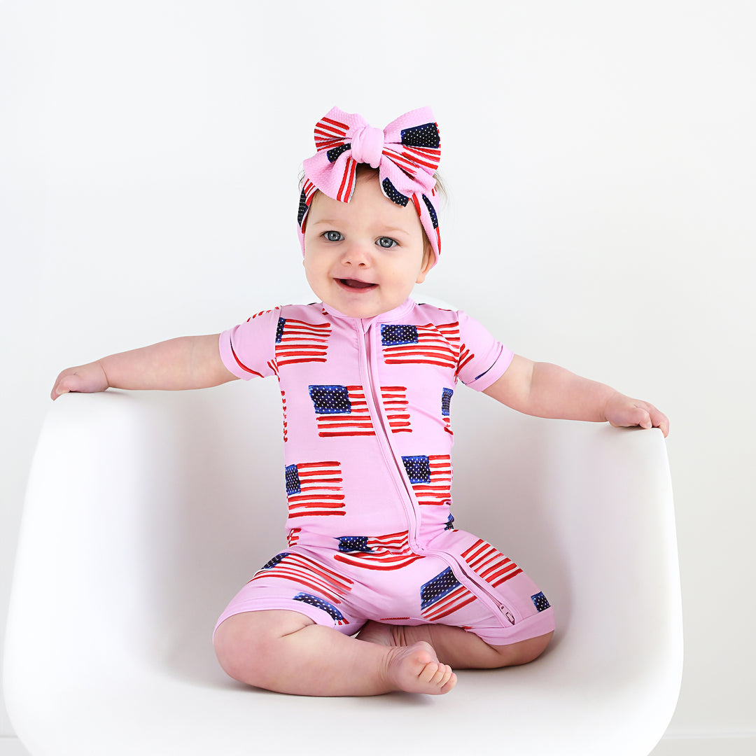 Betty Pink Flag HEADWRAP - Gigi and Max