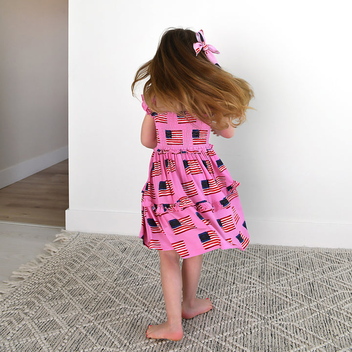 Betty Pink Flag CLIP BOW - Gigi and Max
