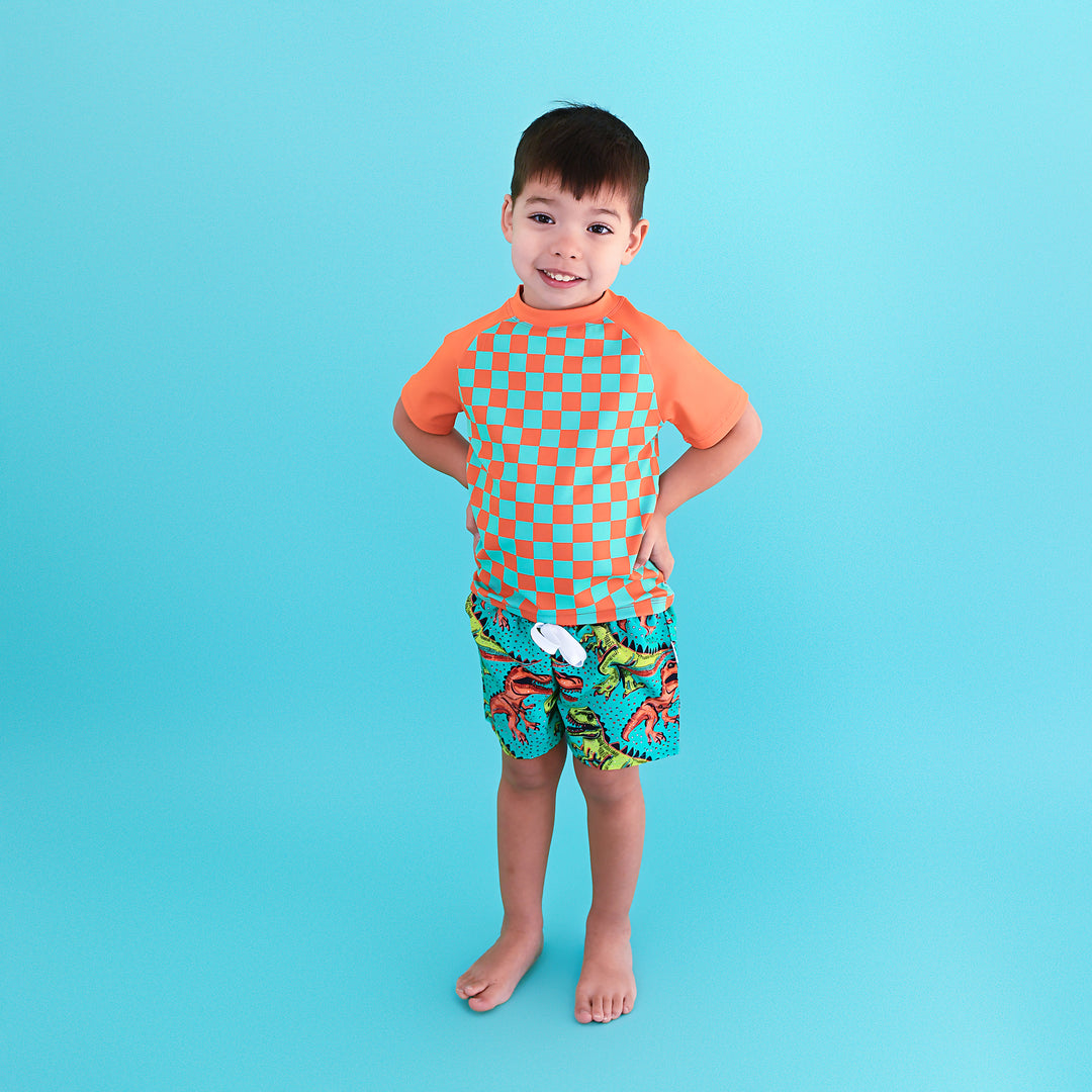 Spencer Checks SWIM SHIRT - Gigi and Max