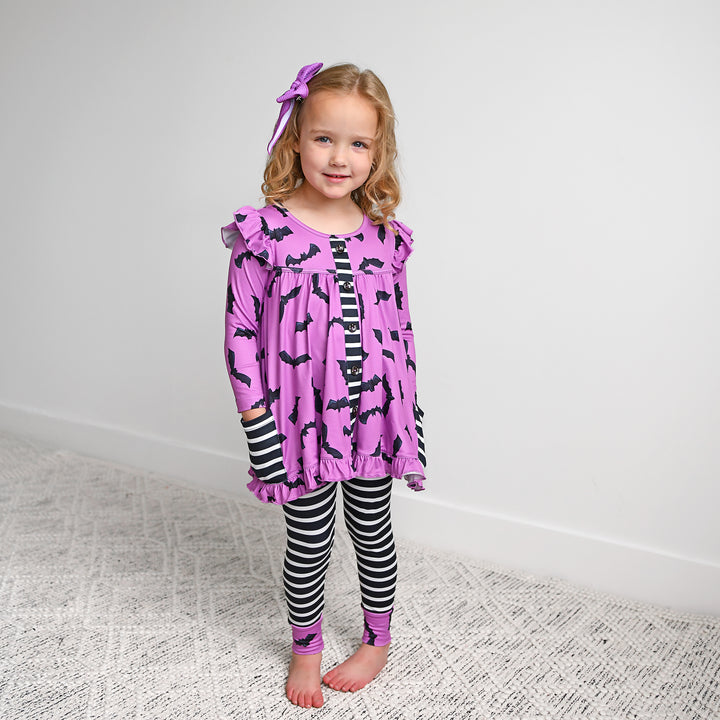 Echo Purple Bats CLIP BOW - Gigi and Max